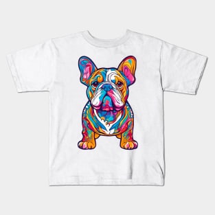 Psychedelic French Bulldog Kids T-Shirt